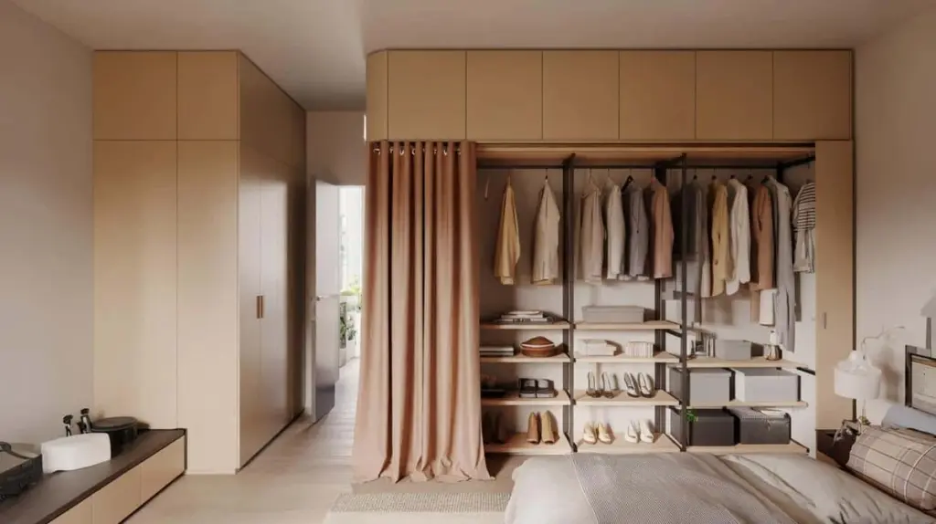 Olvídate del armario de dormitorio clásico: esta alternativa que ahorra espacio arrasa ahora